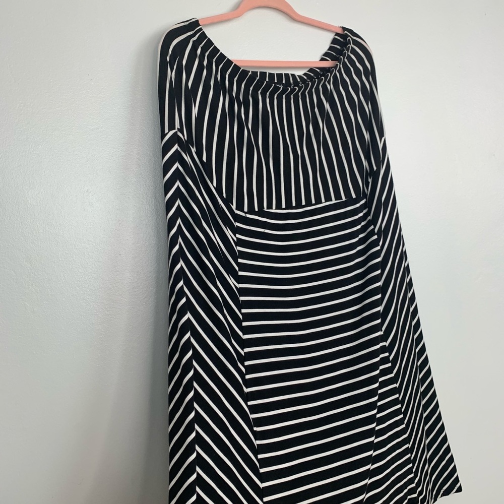 Black and white maxi skirt 2x